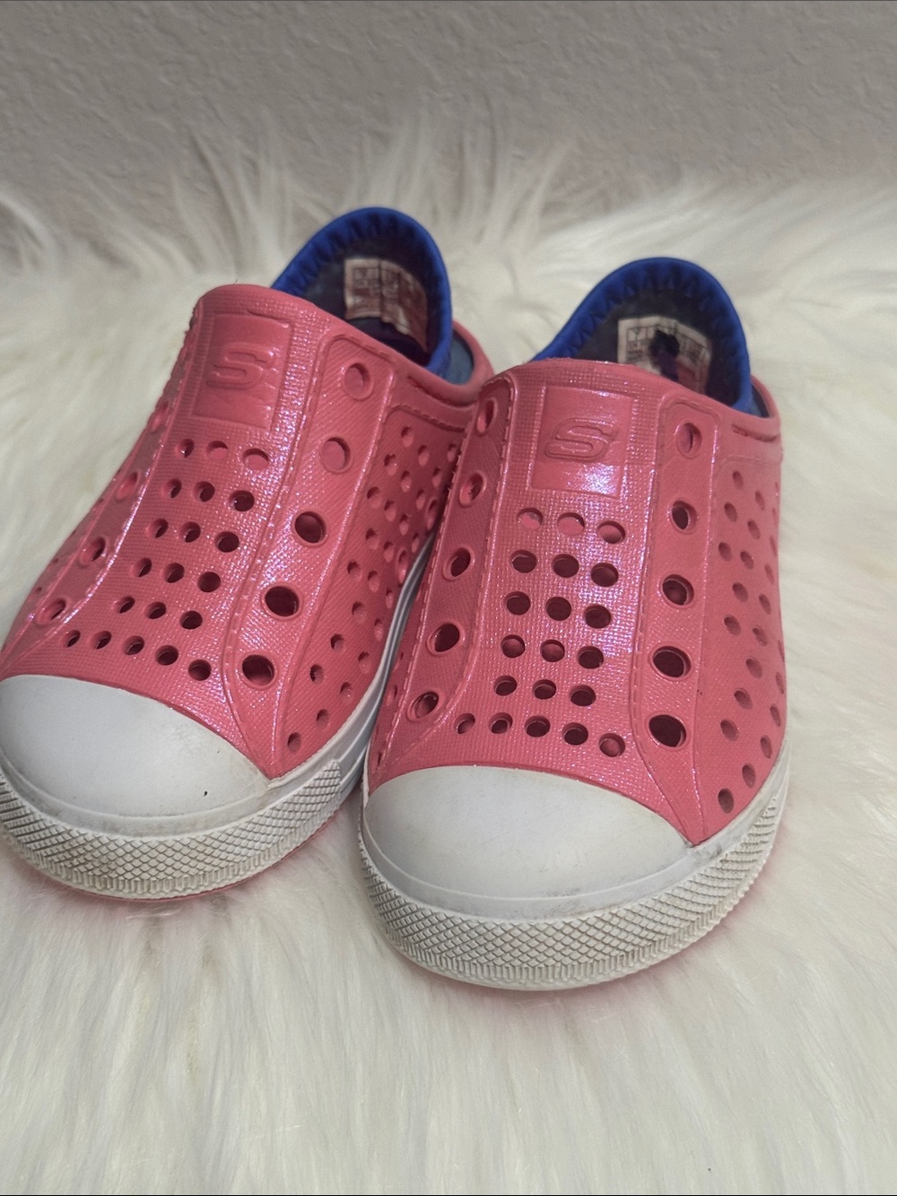 Skechers Girls Pink Slip-On Perforated Water Shoes